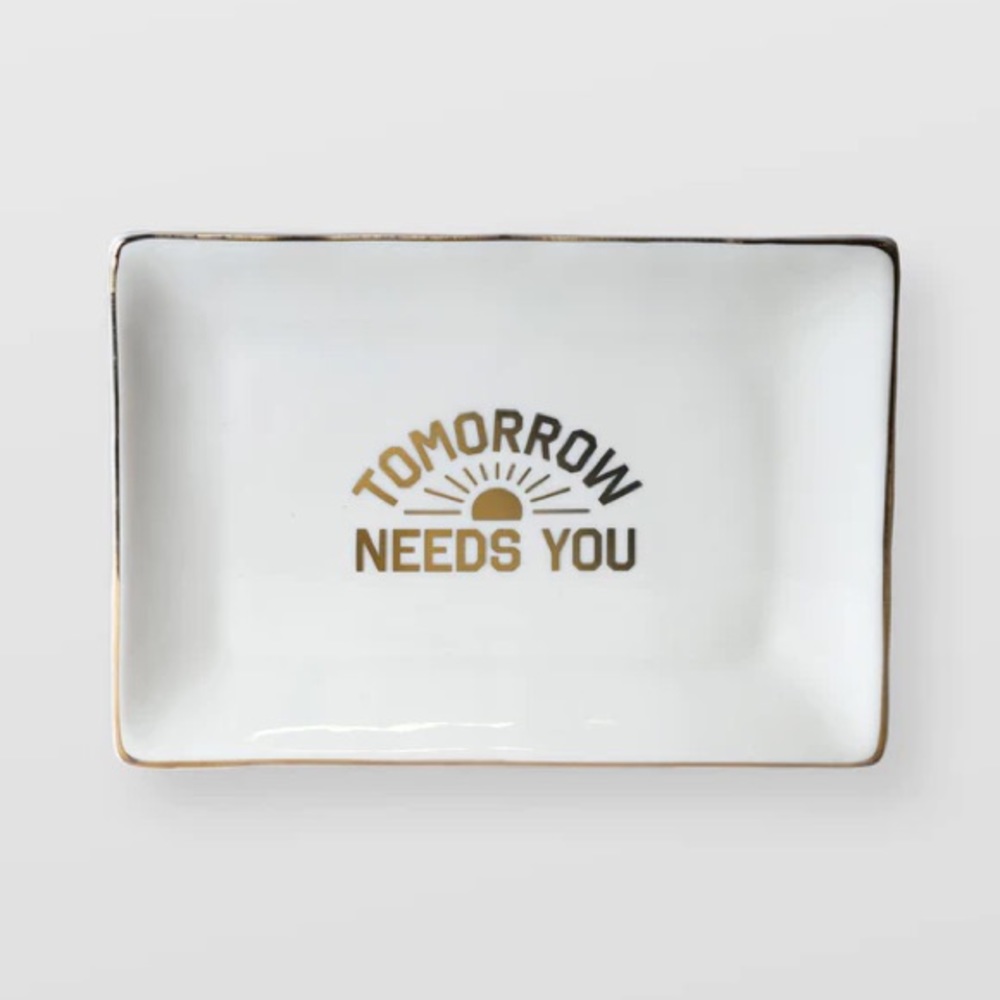 To Write Love On Her Arms Trinket Tray Tomorrow Needs You Gold Ceramic
